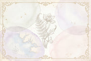 Paper Texture Wallpaper Vintage Botanical Ornate Frame Wall Mural design