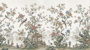 Chinoiserie Toile Wallpaper Floral Birds Wall Mural design