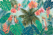 Tropical Wallpaper Jungle Foliage Watercolor Wall Mural design