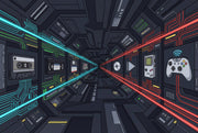 Walls Wallpaper Circuit Gaming Removable Wall Decor design