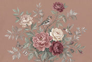 Vintage Floral Wallpaper Botanical Bouquet Peony And Rose Wall Mural design