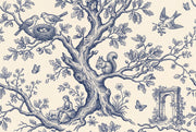 Toile Wallpaper Blue And Ivory Oak Tree Wall Mural design