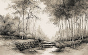Bamboo Wallpaper Landscape Removable Traditional Wall Mural design