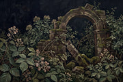 Stone Archway Wallpaper Overgrown Garden Removable Ruins Wall Decor design