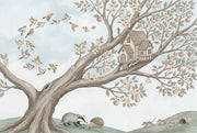 Cloudy Sky Wallpaper Storybook Woodland Removable Wall Decor design