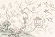 Chinoiserie Wallpaper Floral Branches Birds Removable Wall Decor design