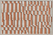 Fluted Columns Wallpaper Greek Key Border 3D Relief Removable Wall Decor design