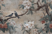 Vintage Birds Wallpaper Floral Traditional Wall Art design