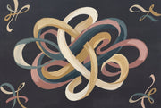 Interwoven Knot Wallpaper Ribbon Loops Painterly Brushstrokes Wall Mural design