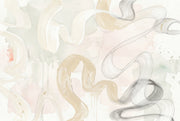 Abstract Wallpaper Watercolor Wash Flowing Brushstrokes Removable Wall Decor design