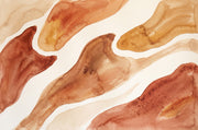 Abstract Watercolor Wallpaper Earth Tones Organic Shapes Wall Mural design