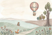 Hot Air Balloon Wallpaper Storybook Nursery Removable Wall Decor design
