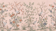 Floral Wallpaper Cranes Oriental Wall Mural design