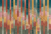 Watercolor Wallpaper Striped Celestial Wall Mural design