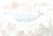 Underwater Wallpaper Whale Removable Nursery Wall Decor design