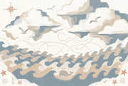 White Background Wallpaper Light Neutral Soft Coastal Wall Mural design