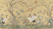 Oriental Wallpaper Cranes Floral Wall Mural design
