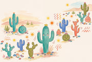 Desert Wallpaper Cactus Southwestern Removable Wall Decor design