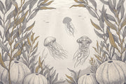 Jellyfish Wallpaper Underwater Removable Kelp Wall Decor design