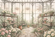 Greenhouse Wallpaper Floral Garden Removable Wrought Iron Wall Decor design
