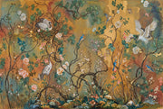 Chinoiserie Wallpaper Floral Branches Cranes Wall Mural design