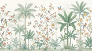 Tropical Birds Wallpaper Vintage Palm Wall Mural design