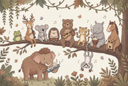 Animal Wallpaper Music Whimsical Wall Decor design