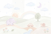 Nursery Wallpaper Pastel Removable Landscape Wall Decor design