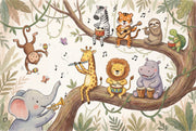 Animals Jungle Wallpaper Music Tree Wall Mural design