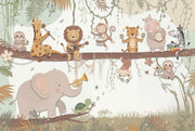 Animals Wallpaper Musical Jungle Wall Mural design