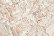 Abstract Marble Wallpaper Beige Swirl Texture Wall Mural design