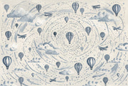 Hot Air Balloons Wallpaper Vintage Airplanes Sky Theme Wall Mural design