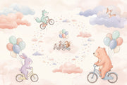 Nursery Wallpaper Pastel Watercolor Removable Wall Decor design