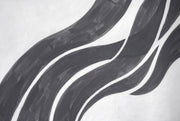 Abstract Wallpaper Wavy Stripes Removable Monochrome Wall Decor design