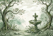 Cloudy Sky Wallpaper Misty Woodland Removable Wall Decor design