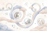 Woodland Animals Wallpaper Watercolor Nursery Removable Wall Decor design