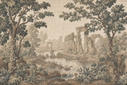 Classical Ruins Wallpaper Roman Arch River Landscape Wall Mural design