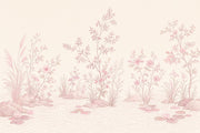 Lotus Pond Wallpaper Chinoiserie Floral Landscape Wall Mural design