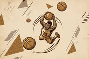 Basketball Wallpaper Athlete Dunk Removable Wall Decor design