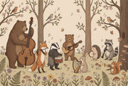 Whimsical Forest Wallpaper Animals Illustrative Wall Mural design