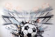 Soccer Wallpaper Stadium Paint Splatter Removable Wall Decor design