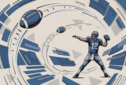 American Football Wallpaper Quarterback Removable Sports Wall Decor design