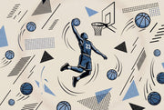 Basketball Wallpaper Dunk Sports Removable Wall Decor design