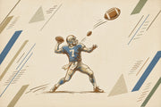 American Football Wallpaper Quarterback Sports Illustration Removable Wall Decor design