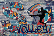 Graffiti Brick Wall Wallpaper Brick Wall Graffiti Brick Wall Removable Wall Decor design