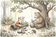 Whimsical Forest Wallpaper Cheerful Woodland Wall Mural design