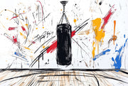 Boxing Wallpaper Punching Bag Removable Graffiti Wall Decor design
