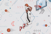 Basketball Wallpaper Dunk Sports Removable Wall Decor design