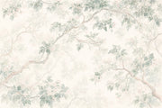 Watercolor Botanical Wallpaper Tree Branches Sage Green Leaves Removable Wall Decor design