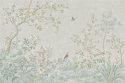 Chinoiserie Garden Wallpaper Floral Landscape Removable Blossoming Branches Wall Decor design